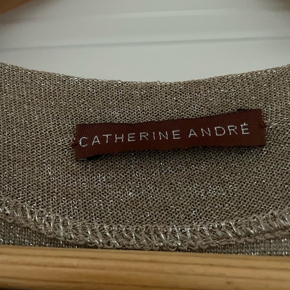 Catherine Andre Estrella Metallic Dress Jacket Scarf Knit Set French - Picture 12 of 12